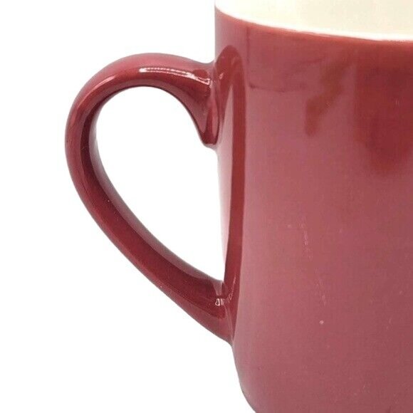 Starbucks Logo Coffee Tea Mug Red White 4" Solid Color Spell Out 2020 Round 10oz - Picture 5 of 10